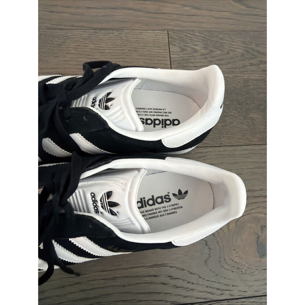 adidas Gazelle Black White Lace Up Low Top Sneakers Athletic Shoes Size 9 B2507 - Picture 2 of 7